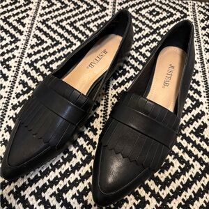 JustFab Black Loafers
